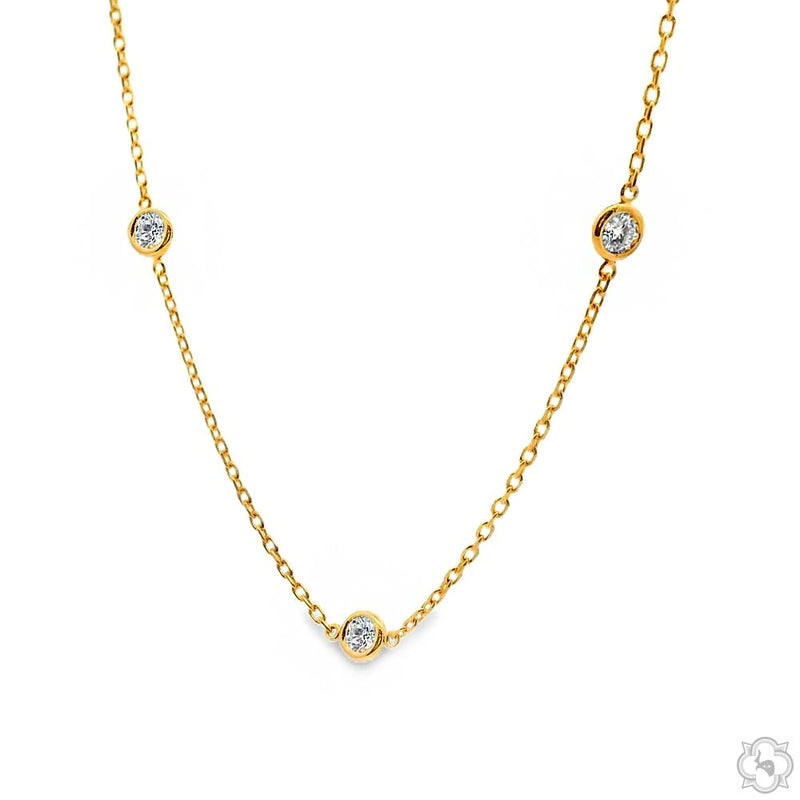 Diamond Bezel Necklace 16 Inch 70664 - Image 4