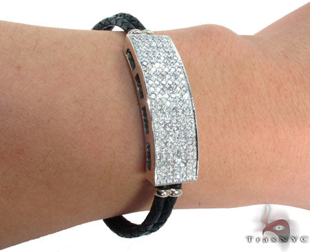 Full Diamond ID braided Bracelet 28461 - Image 6