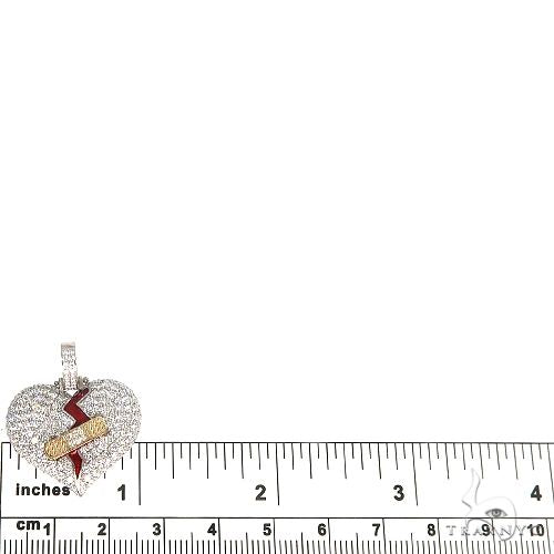 Custom Made Diamond Broken Heart Pendant 66963 - Image 5