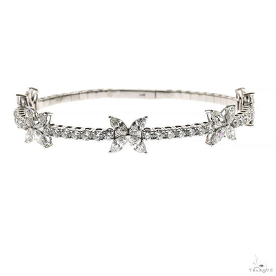Diamond Butterfly Bangle Bracelet  (Lab) 70009 - Image 1