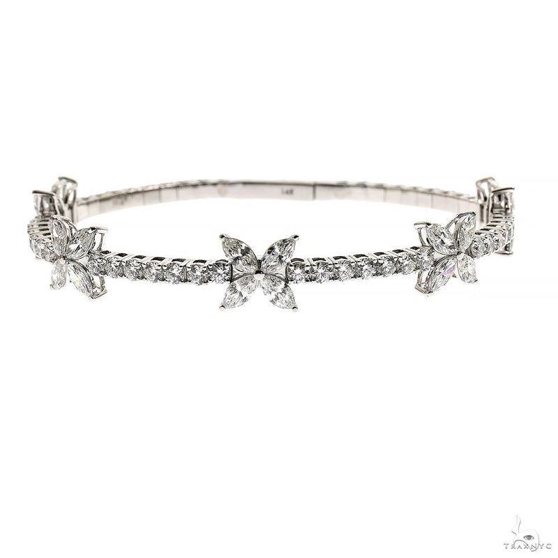 Diamond Butterfly Bangle Bracelet  (Lab) 70009 - Image 1