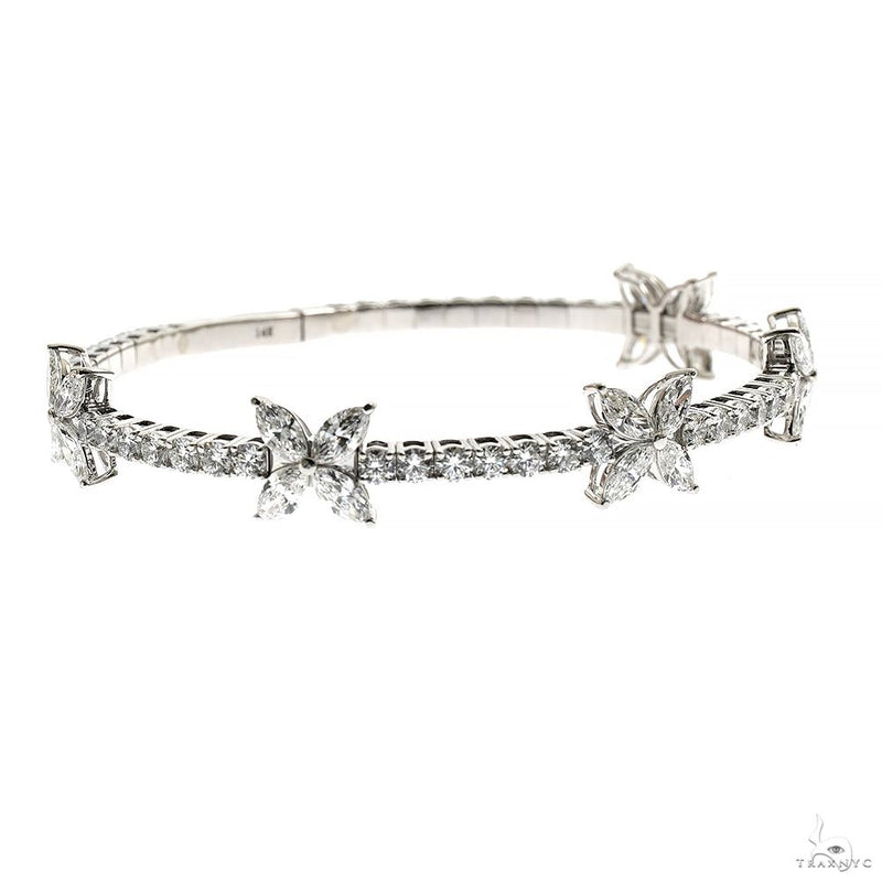 Diamond Butterfly Bangle Bracelet  (Lab) 70009 - Image 2