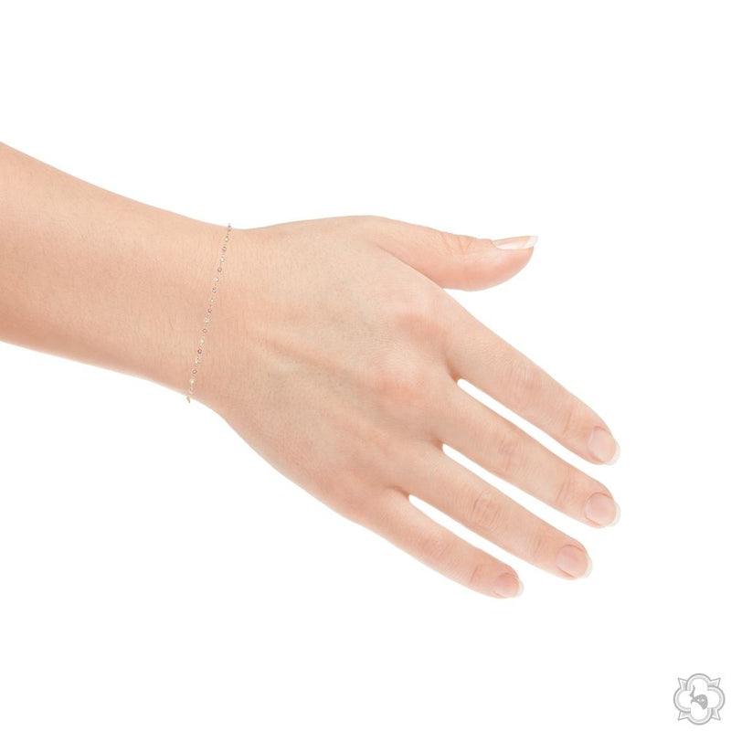 Yard Bezel Diamond Bracelet with Pink Sapphires 70597 - Image 4