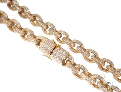 Diamond Cable Link Chain with Custom Lock 64486 - Image 1