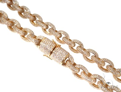 Diamond Cable Link Chain with Custom Lock 64486 - Image 1