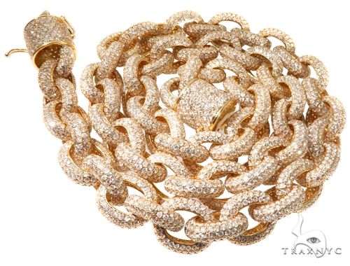 Diamond Cable Link Chain with Custom Lock 64486 - Image 5