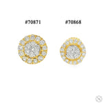 Round Diamond Cluster Earrings 70868 - Image 7