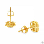 Clover Motif Diamond Stud Earrings 70869 - Image 3