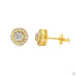 Round Diamond Cluster Earrings 70871 - Image 2