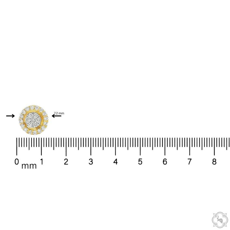 Round Diamond Cluster Earrings 70871 - Image 5