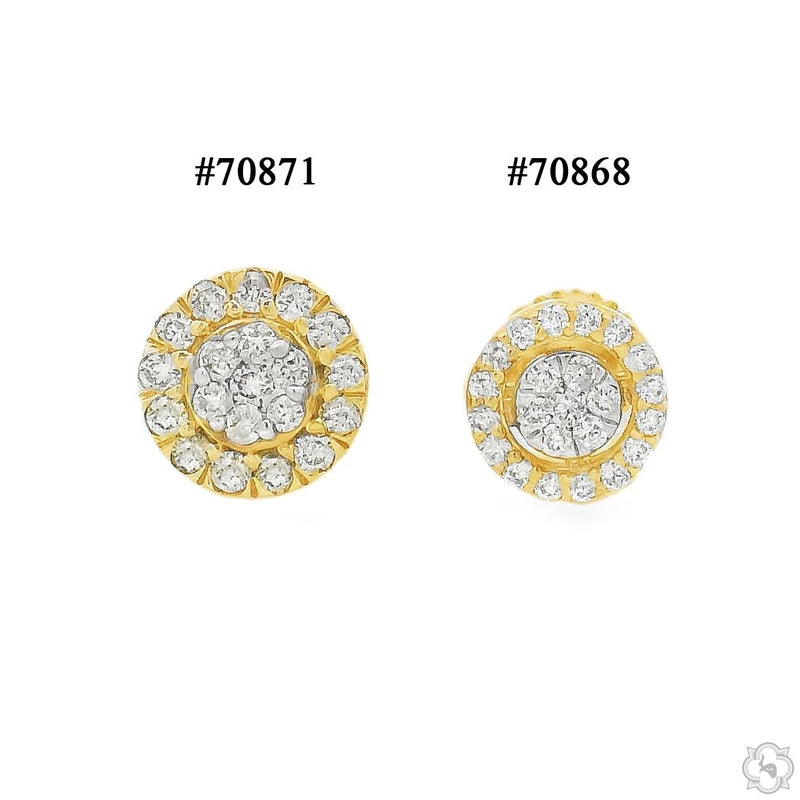 Round Diamond Cluster Earrings 70871 - Image 7