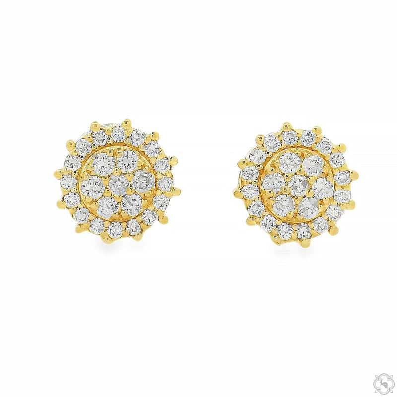 Sunburst Diamond Cluster Studs 70872 - Image 1