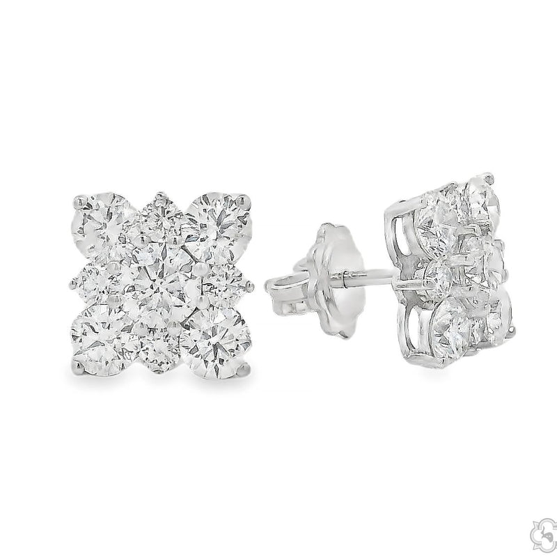 Diamond Cluster Square Studs 70739 - Image 3