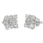 Diamond Cluster Square Studs 70739 - Image 4
