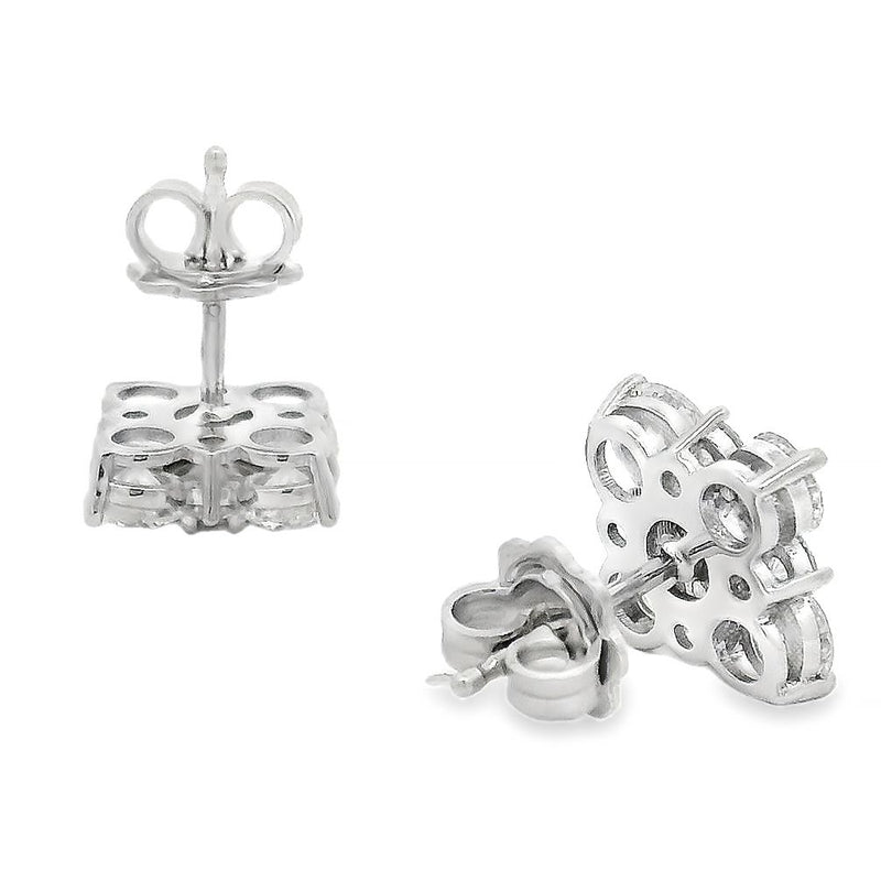 Diamond Cluster Square Studs 70739 - Image 5