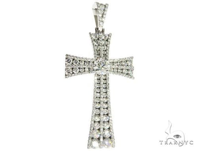 Diamond Cross with a Center Stone 64074 - Image 1