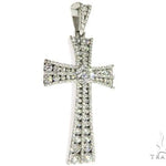 Diamond Cross with a Center Stone 64074 - Image 2
