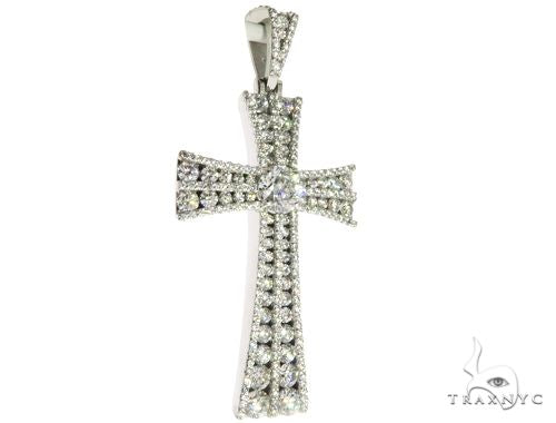 Diamond Cross with a Center Stone 64074 - Image 2