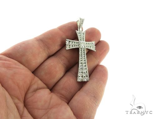 Diamond Cross with a Center Stone 64074 - Image 6