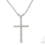Diamond Cross Necklace With Cable Chain Set 65315 - Image 1