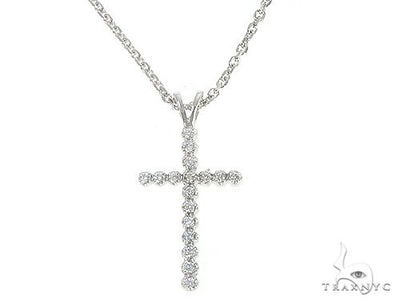 Diamond Cross Necklace With Cable Chain Set 65315 - Image 1