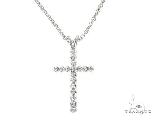 Diamond Cross Necklace With Cable Chain Set 65315 - Image 1
