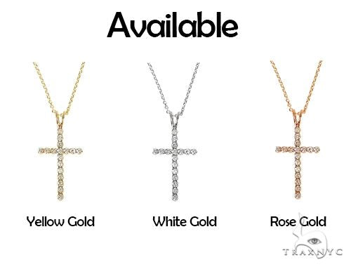 Diamond Cross Necklace With Cable Chain Set 65315 - Image 5