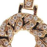 14K Rose Gold Diamond Ankh Cross Crucifix Pendant 56546 - Image 3