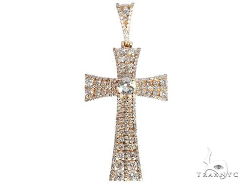 Diamond Cross with a Center Stone 64155 - Image 1