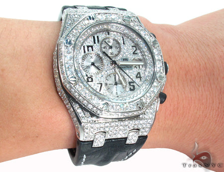 Diamond Dial Audemars Piguet Royal Oak Offshore Diamond Watch 31018 - Image 11