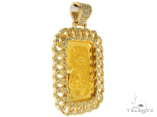 Miami Cuban Diamond Dog Tag Wtih 10g Suisse Fine Gold 999.9 57038 - Image 2