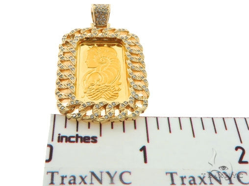 Miami Cuban Diamond Dog Tag Wtih 10g Suisse Fine Gold 999.9 57038 - Image 7
