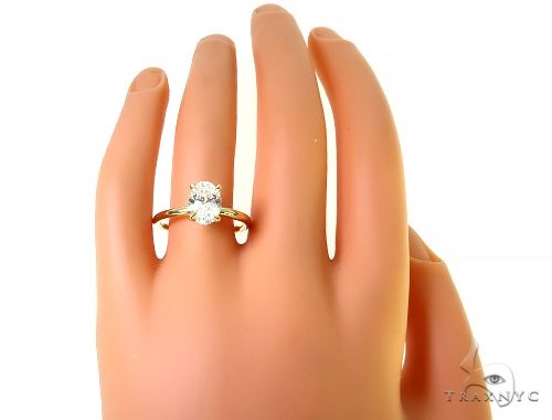 Oval Shape Diamond Engagement Ring 65744 - Image 7