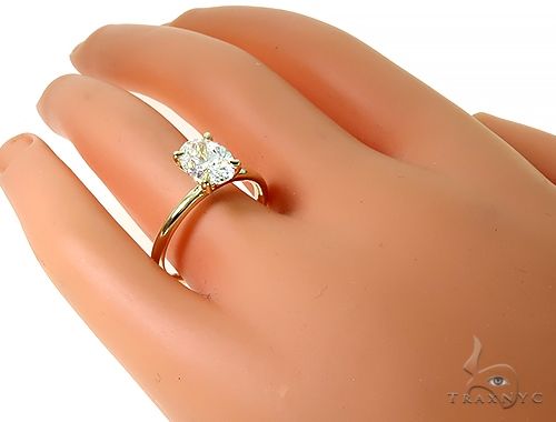 Oval Shape Diamond Engagement Ring 65744 - Image 8