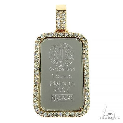 Diamond Frame 1 Ounce Platinum 999,5 Switzerland Bar 66412 - Image 1