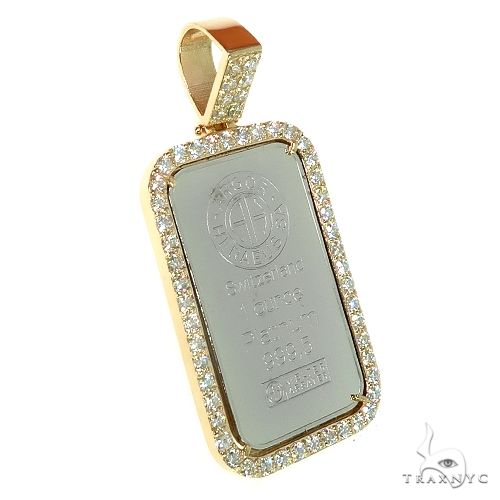 Diamond Frame 1 Ounce Platinum 999,5 Switzerland Bar 66412 - Image 2