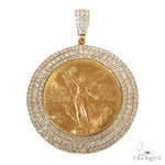 Diamond Frame 50 Pesos Coin Pendant 67891 - Image 1