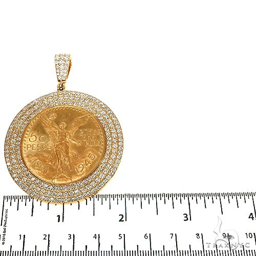 Diamond Frame 50 Pesos Coin Pendant 67891 - Image 5