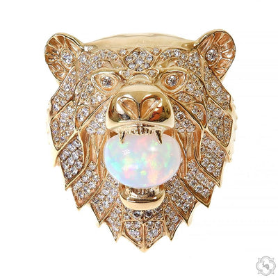 Diamond Grizzly Bear Ring 70403 - Image 1