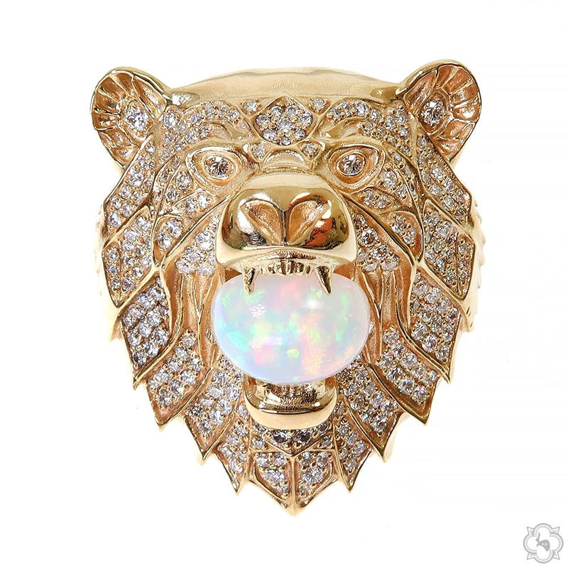 Diamond Grizzly Bear Ring 70403 - Image 1