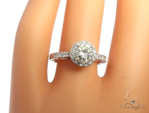 Diamond Halo Engagement Ring 64493 - Image 9