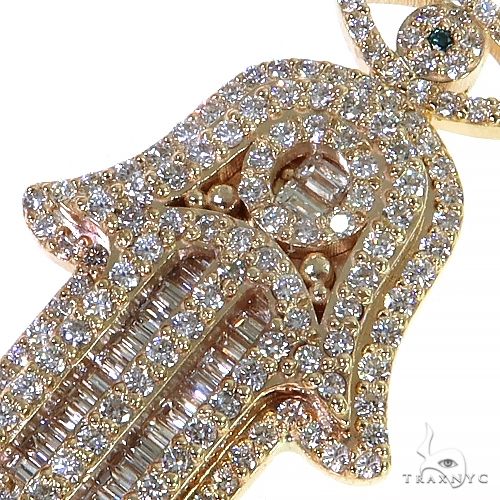 Diamond Hamsa Pendant 68187 - Image 3