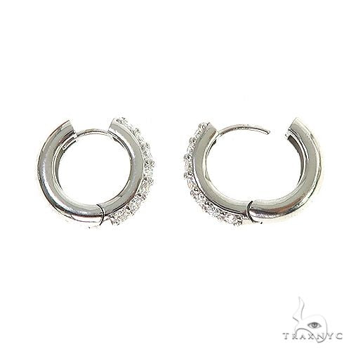 Diamond Hoop Earrings 67112 - Image 5