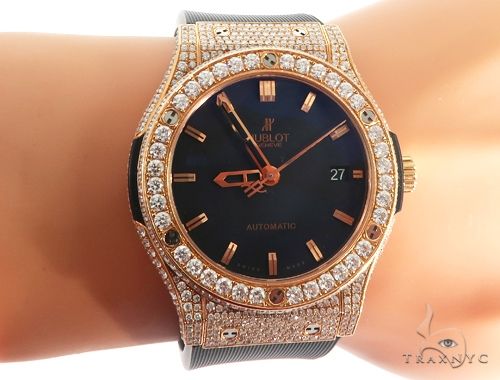 Diamond Hublot Watch Classic Fusion with Rubber Band 64054 - Image 14