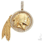 Native American Indian Head Diamond Pendant 64725 - Image 1