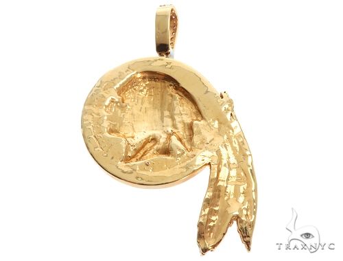 Native American Indian Head Diamond Pendant 64725 - Image 3