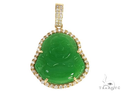 Diamond Jade Stone Buddha Pendant 65482 65483 - Image 1