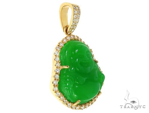 Diamond Jade Stone Buddha Pendant 65482 65483 - Image 2