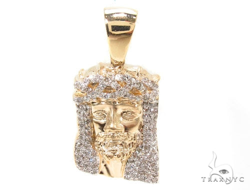 Diamond Jesus Head Pendant 36469 - Image 1