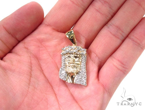 Diamond Jesus Head Pendant 36469 - Image 5